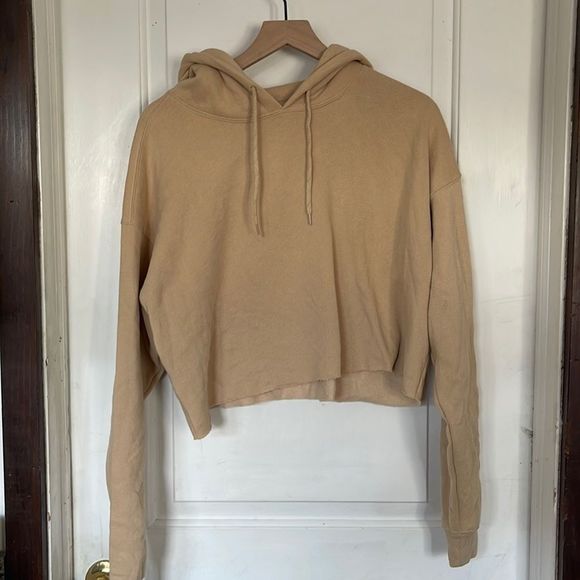 Urban Outfitters Tops - Urban outfitters cropped beige hoodie